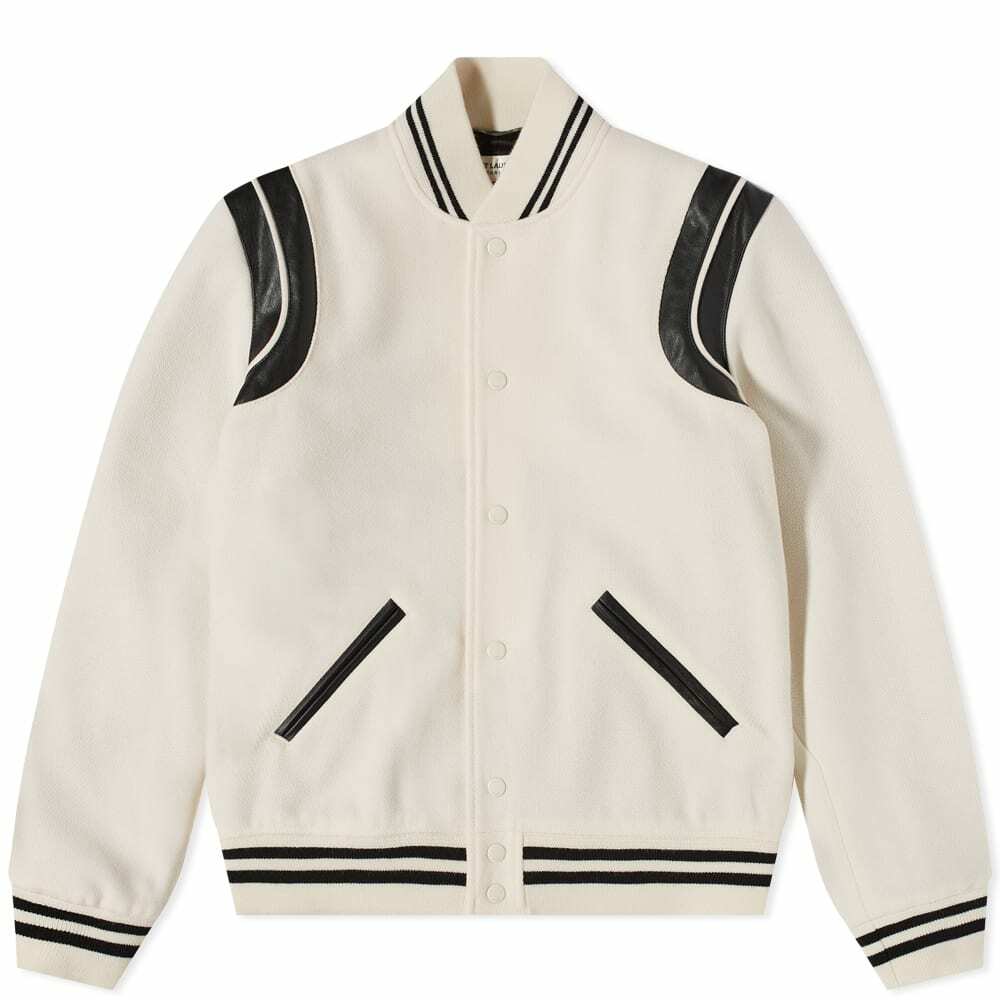 Saint Laurent Men's Classic Teddy Jacket in Natural Saint Laurent