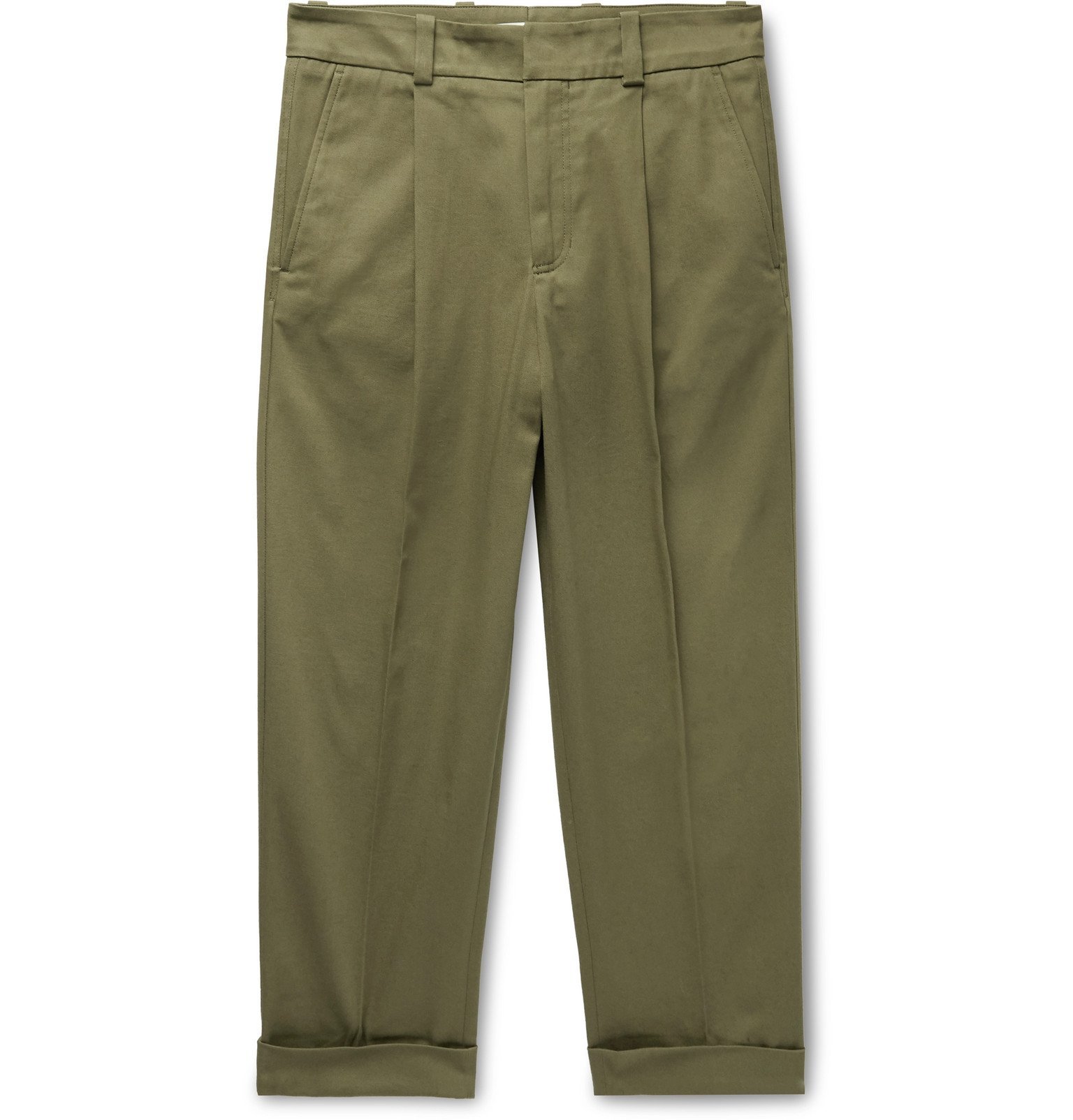 Pierre Cropped Tapered Pleated Stretch 
