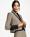 Brooks Brothers Women's Checked Tweed Cropped Jacket | Brown/Black