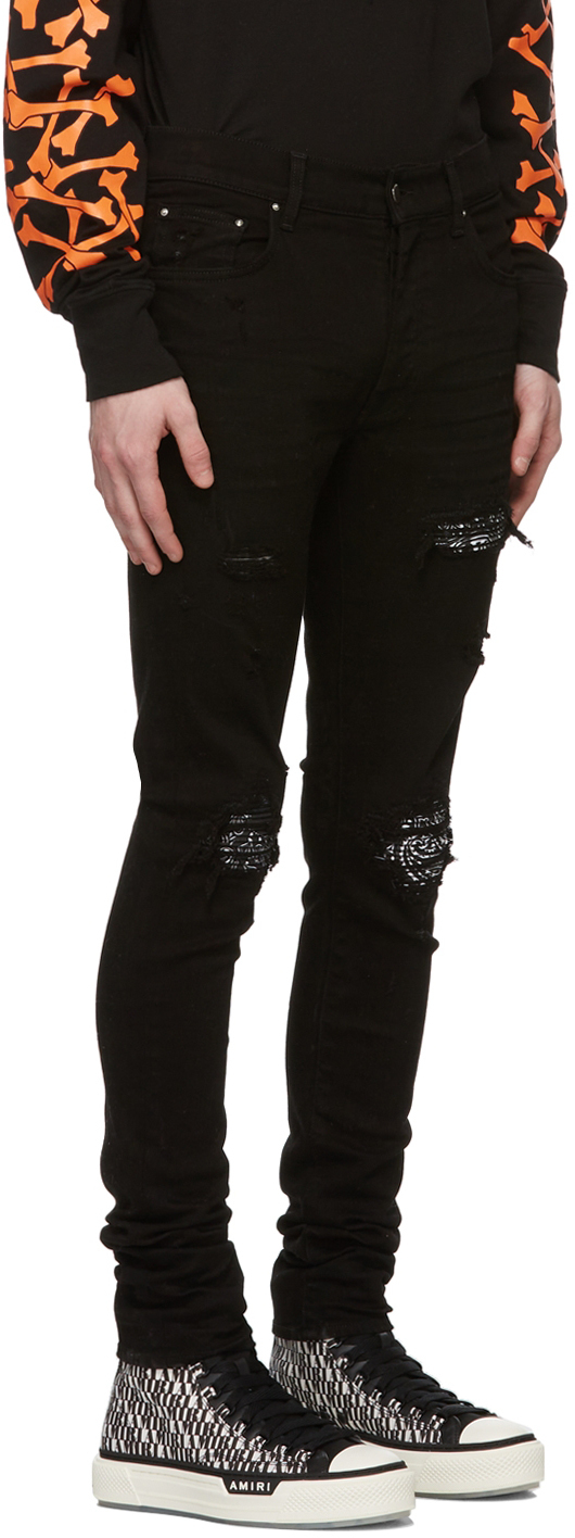 AMIRI Black Bandana Jeans Amiri