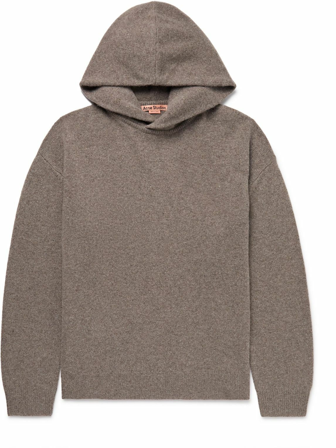 Photo: Acne Studios - Kristen Wool and Cashmere-Blend Hoodie - Brown