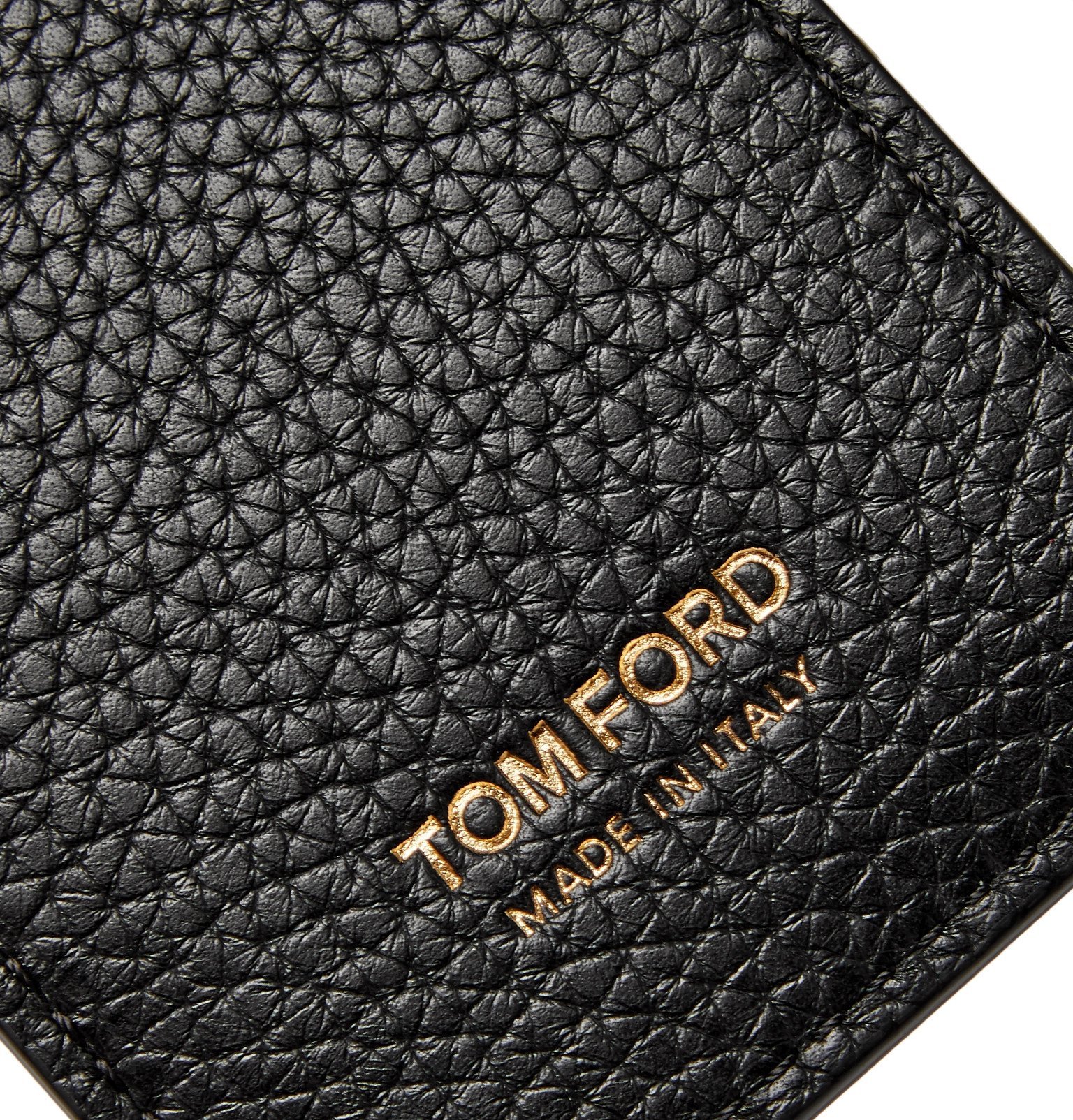 TOM FORD - Full-Grain Leather Luggage Tag - Black TOM FORD