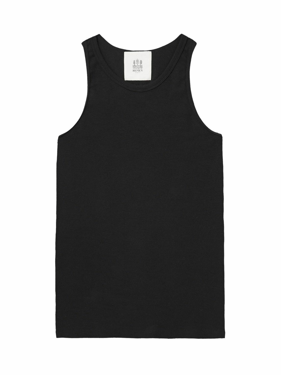 Hemen Biarritz - Ribbed Cotton Tank Top - Black