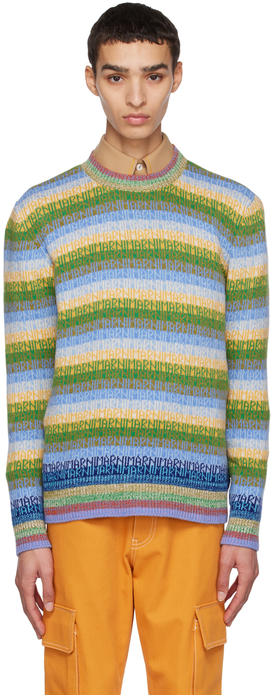Marni Blue Striped Sweater Marni