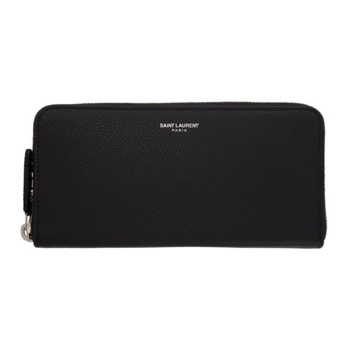 Saint Laurent Black ZipAround Wallet Saint Laurent