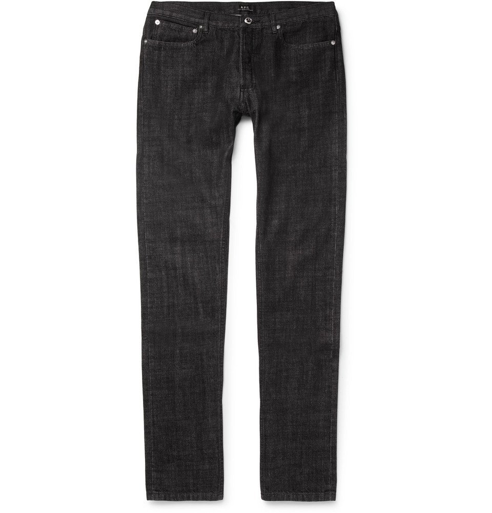 black apc jeans