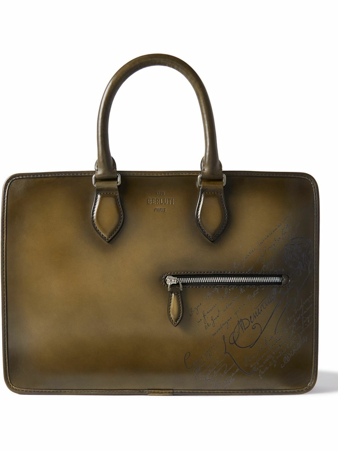 Berluti - Nino Leather Briefcase - Men - Brown Berluti