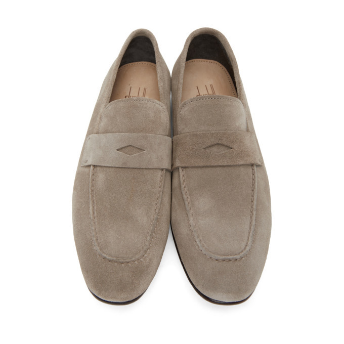 Dunhill Beige Suede Soft Chiltern Loafers Dunhill