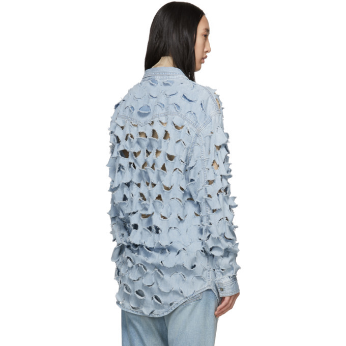 Vetements Blue Levis Edition Denim Cut-Out Shirt Vetements