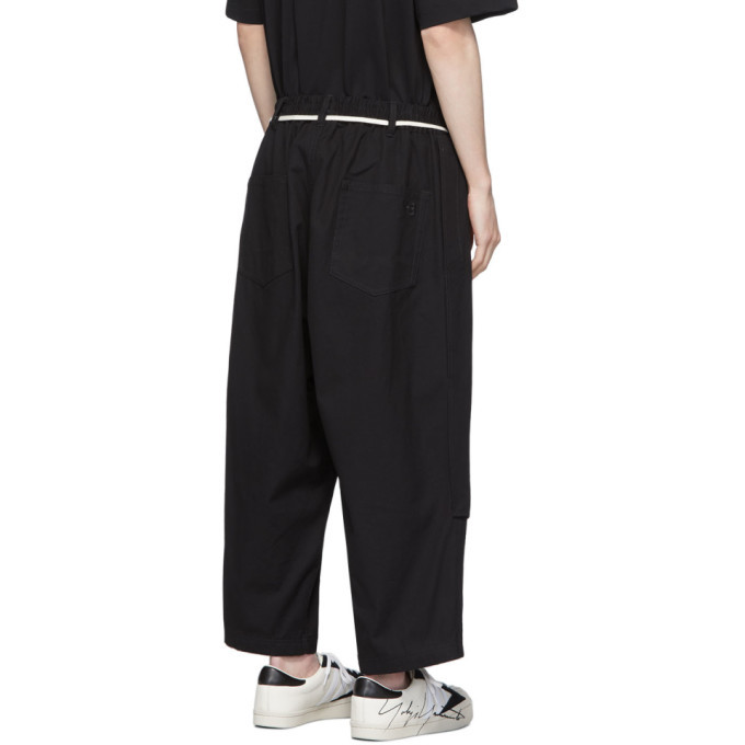 Y-3 Black Cropped Workwear Cargo Pants Y-3