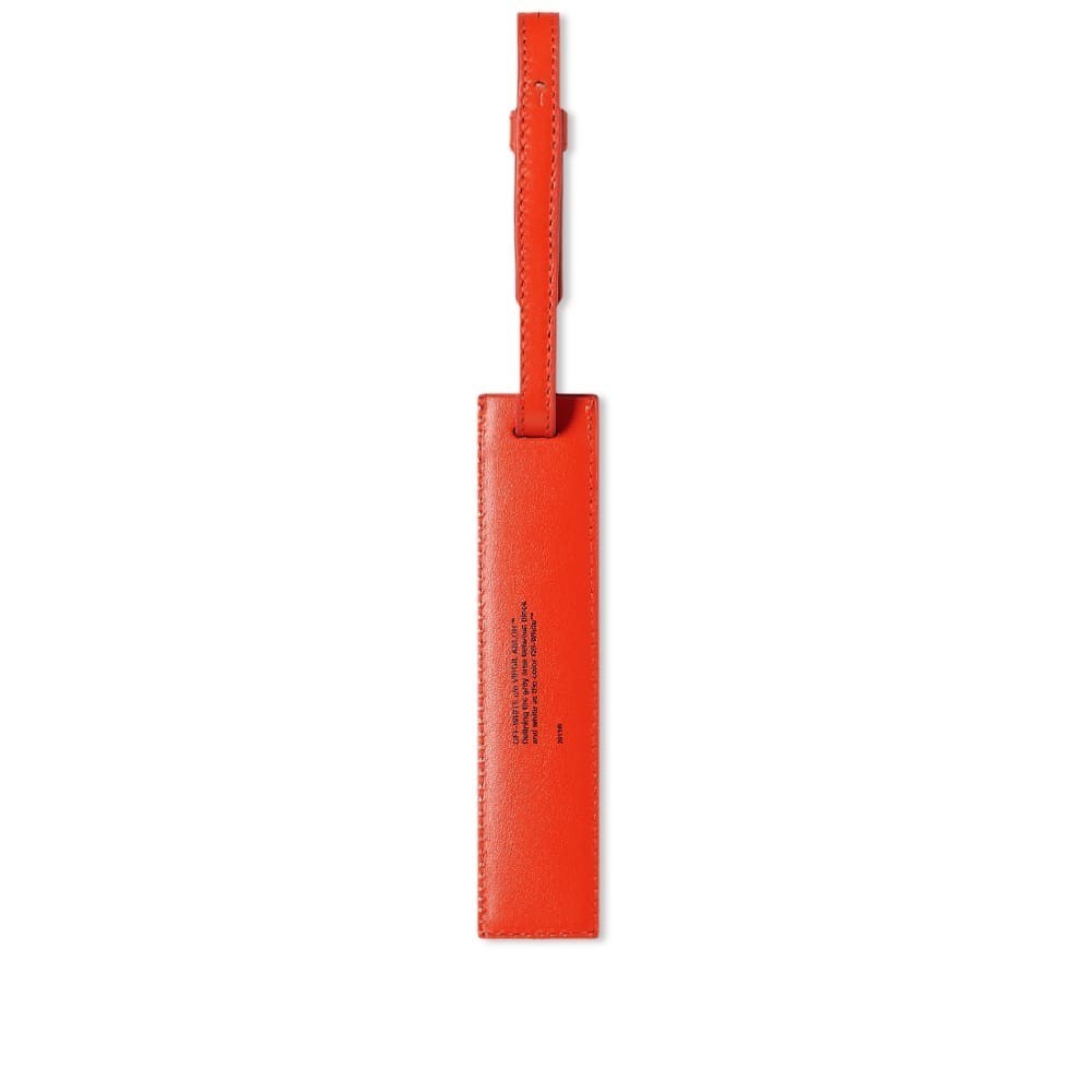 off white luggage tag