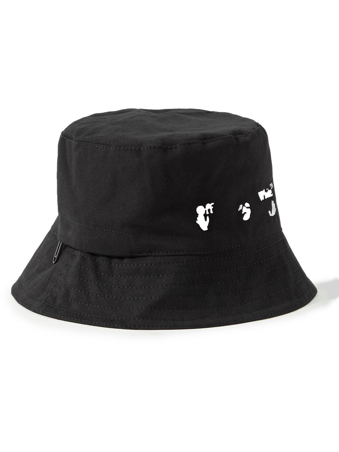 Photo: Off-White - Logo-Embroidered Cotton-Twill Bucket Hat