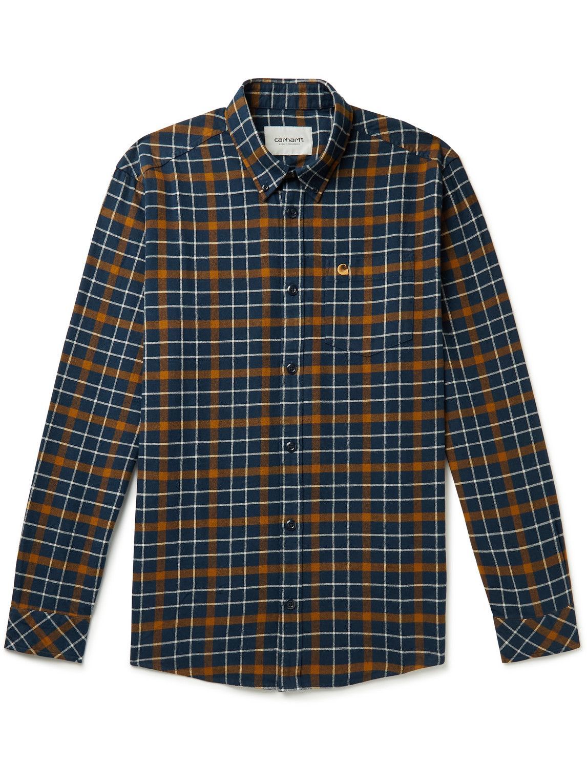 Carhartt WIP - Baxter Button-Down Collar Checked Cotton-Flannel Shirt ...