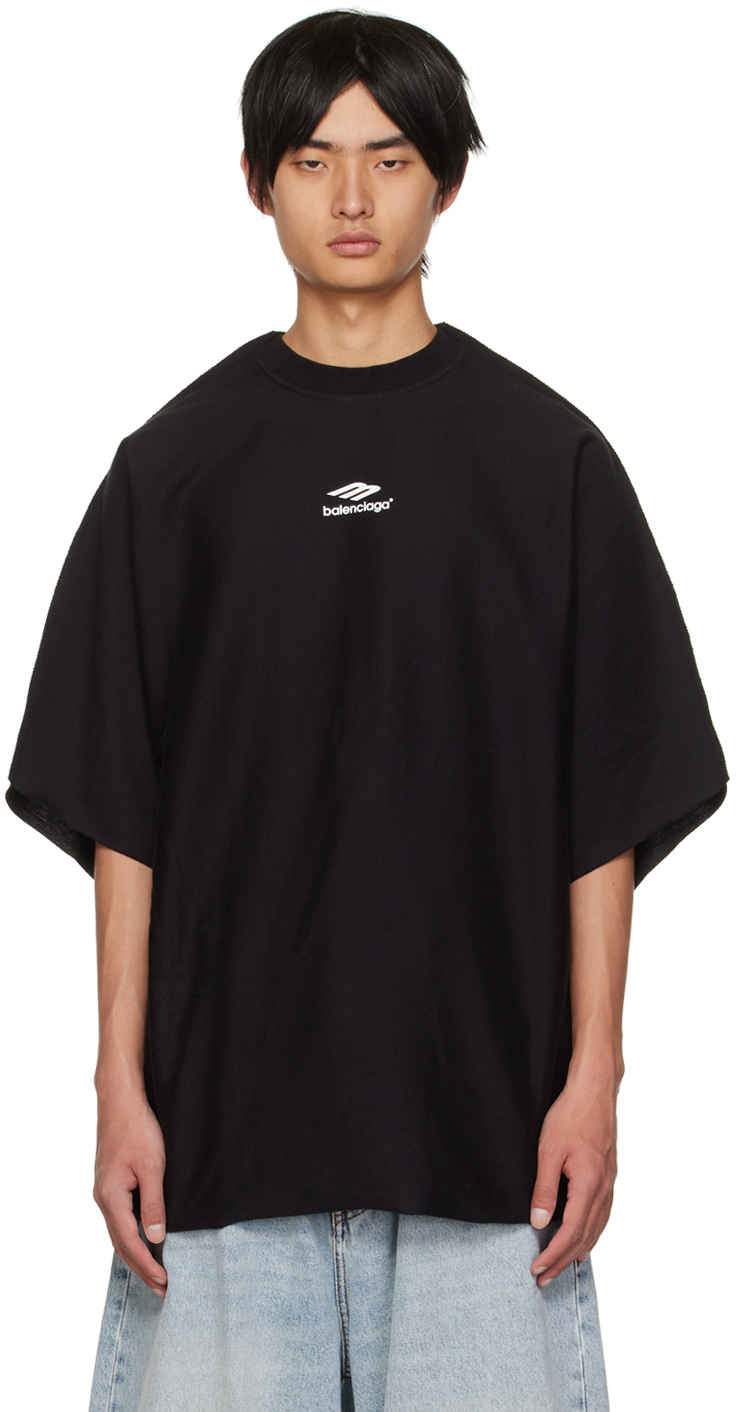 Balenciaga Black 3B Flat T-Shirt Balenciaga