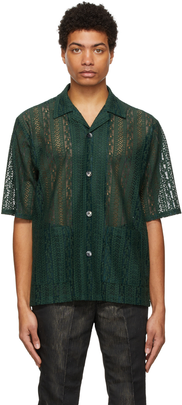 Needles Green Cabana Shirt Needles
