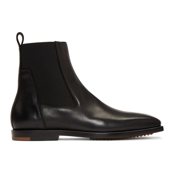 Rick Owens Black Flat Square Toe Boots Rick Owens