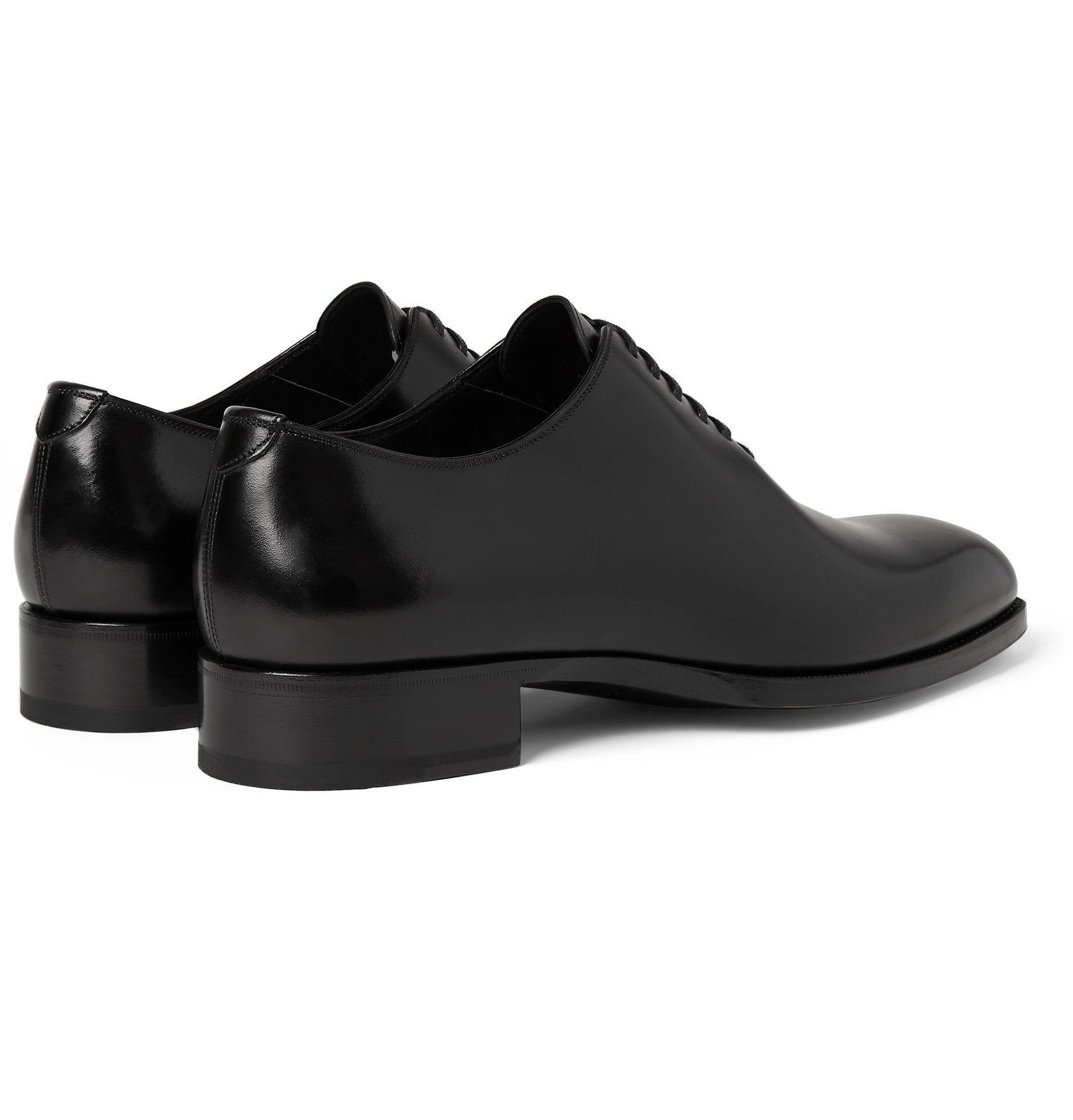 TOM FORD - Elkan Whole-Cut Polished-Leather Oxford Shoes - Black TOM FORD