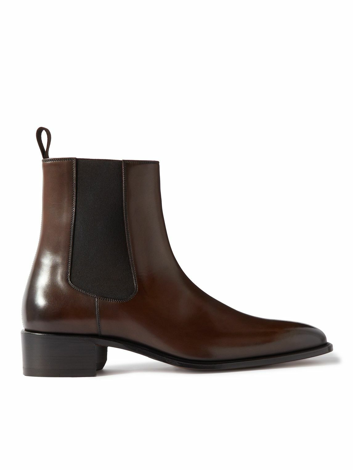 TOM FORD Alec PatentLeather Chelsea Boots Brown TOM FORD