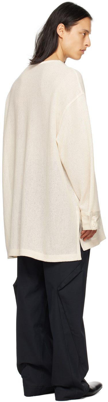 Button Detail Dropped Shoulder Sweater