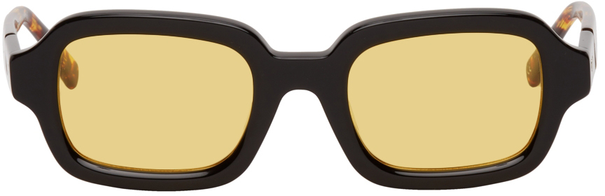 BONNIE CLYDE Black & Yellow Shy Guy Sunglasses