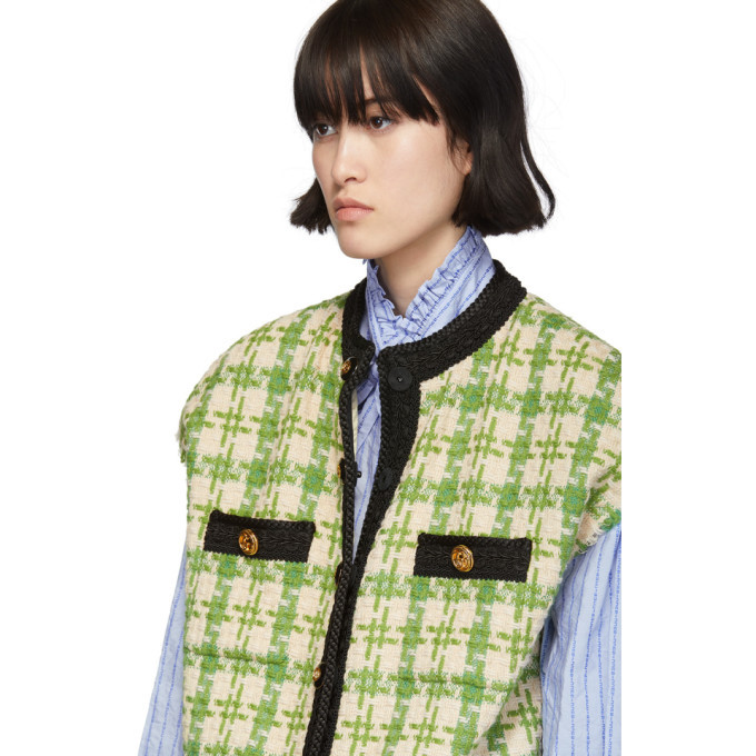 gucci tweed vest