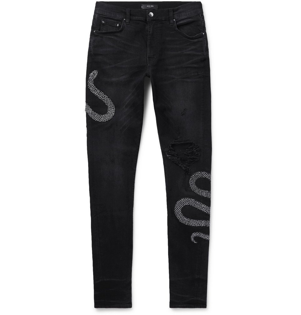black amiri jeans men