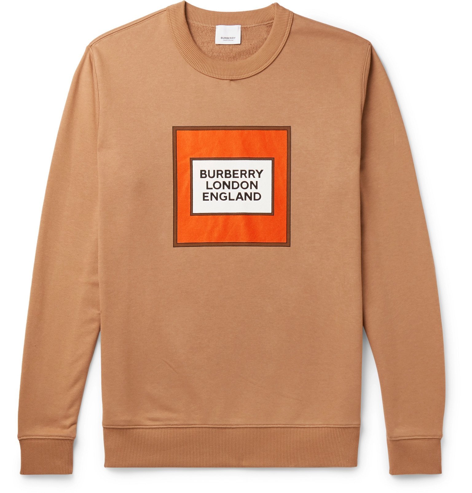 Ondergedompeld Ongedaan maken Minnaar Burberry - Logo-Print Loopback Cotton-Jersey Sweatshirt - Brown Burberry