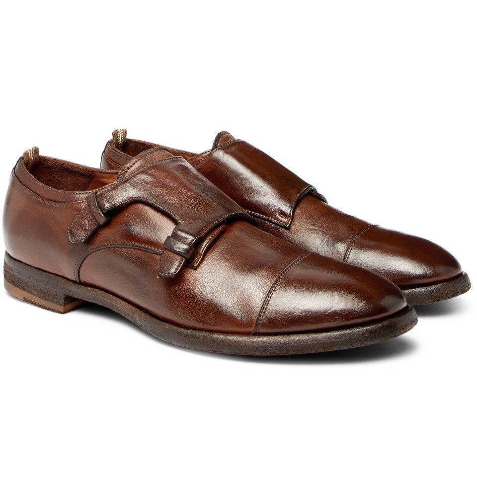 Princeton Burnished-Leather Monk-Strap 