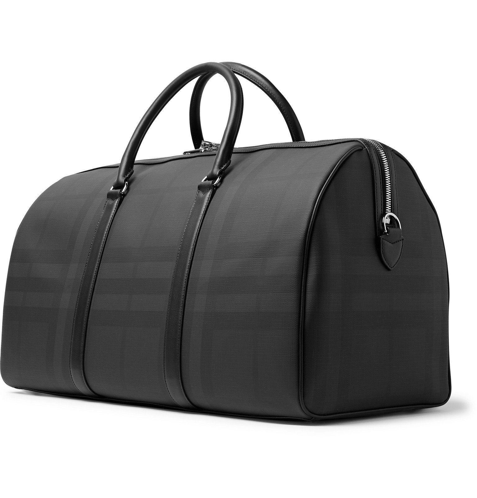 Burberry - Checked Canvas Holdall - Black Burberry