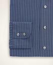 Brooks Brothers Men's Regent Regular-Fit Dress Shirt, Dobby English Collar Stripe | Navy