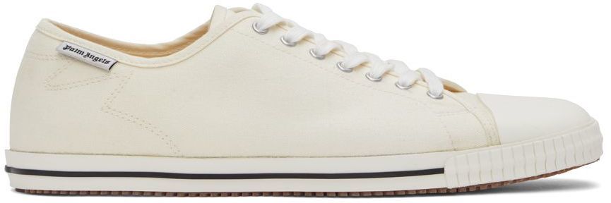 Photo: Palm Angels Off-White Vulcanized Low-Top Sneakers