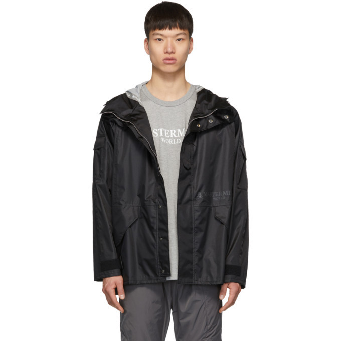 mastermind WORLD Black Hooded Coach Coat MASTERMIND WORLD