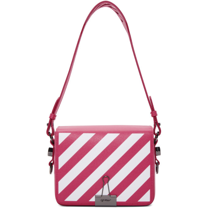 pink off white bag