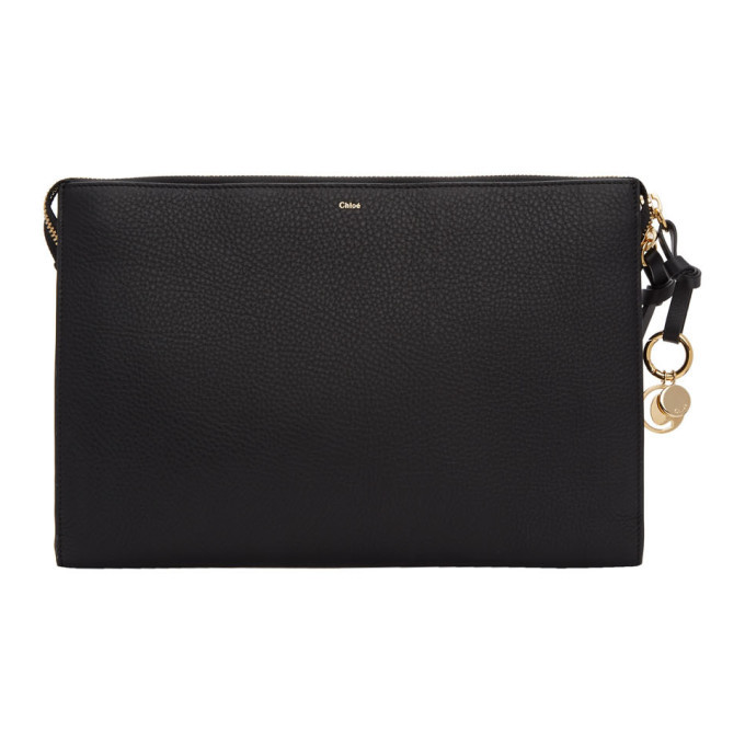 Chloe Black Large Alphabet Pouch Chloe