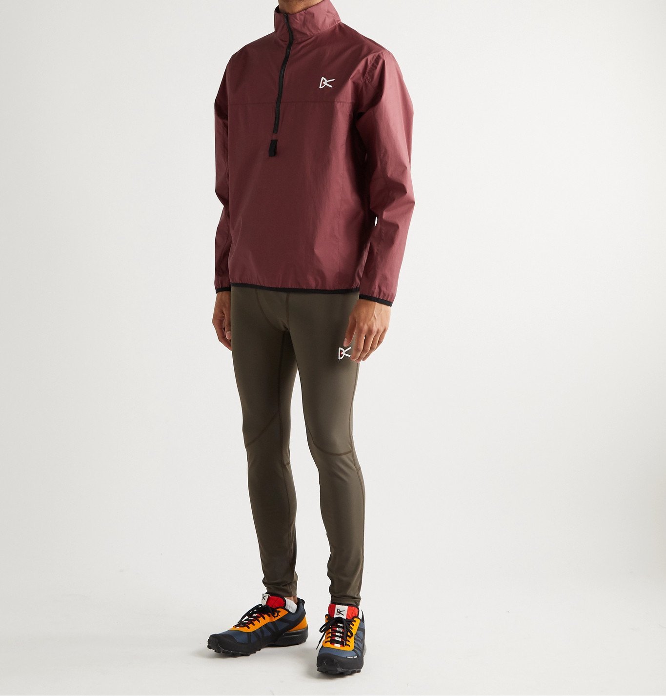 District Vision Theo Shell Half Zip Jacket Burgundy District Vision
