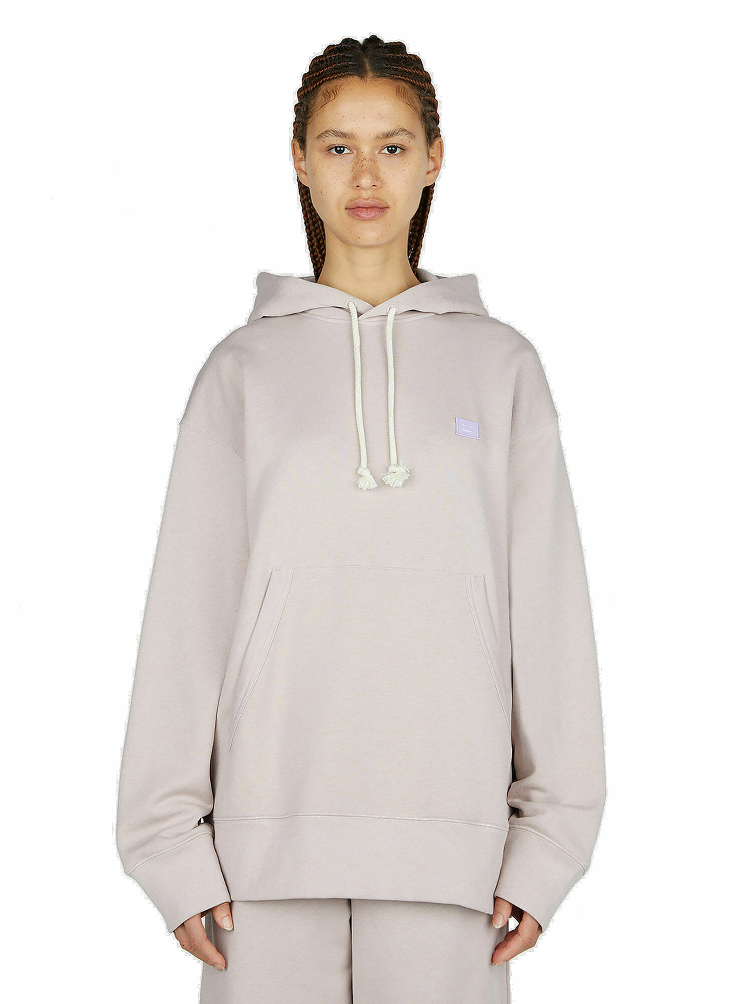 Acne Studios - Face Patch Hooded Sweatshirt in Lilac Acne Studios