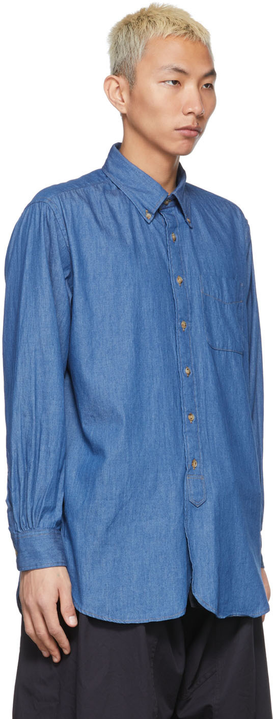 Engineered Garments Blue Cotton Denim Shirt Engineered Garments