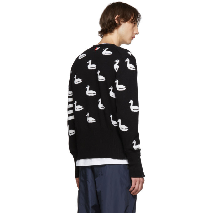 Thom Browne Black Cashmere Intarsia 
