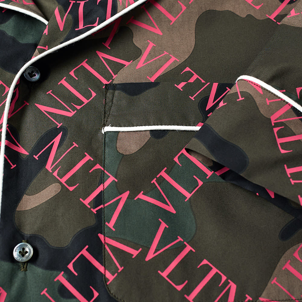 Valentino Grid Allover Print Vacation Shirt Valentino