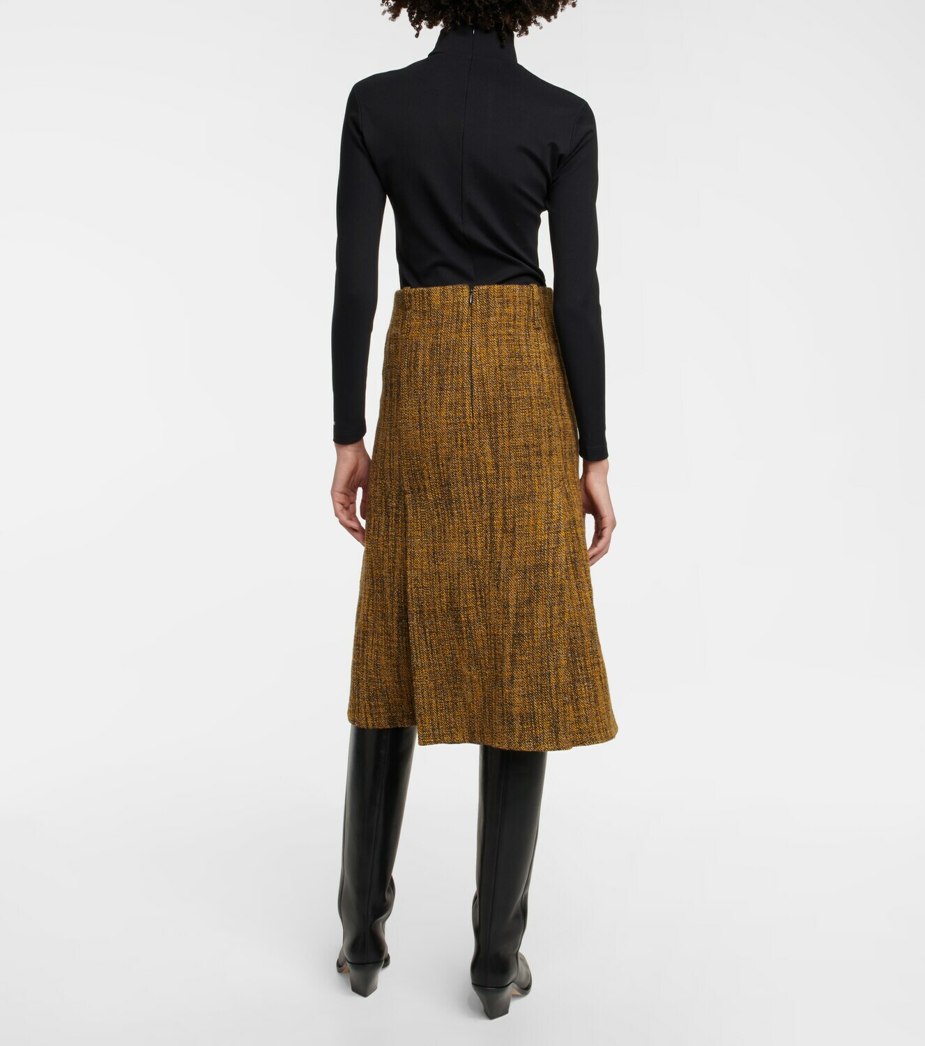 Victoria Beckham - Wool-blend tweed midi skirt Victoria Beckham