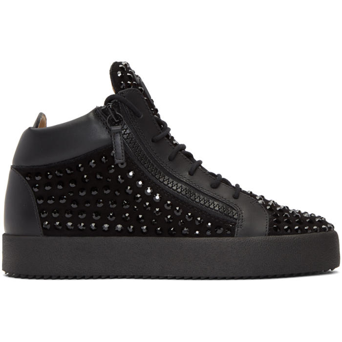 rhinestone high top sneakers