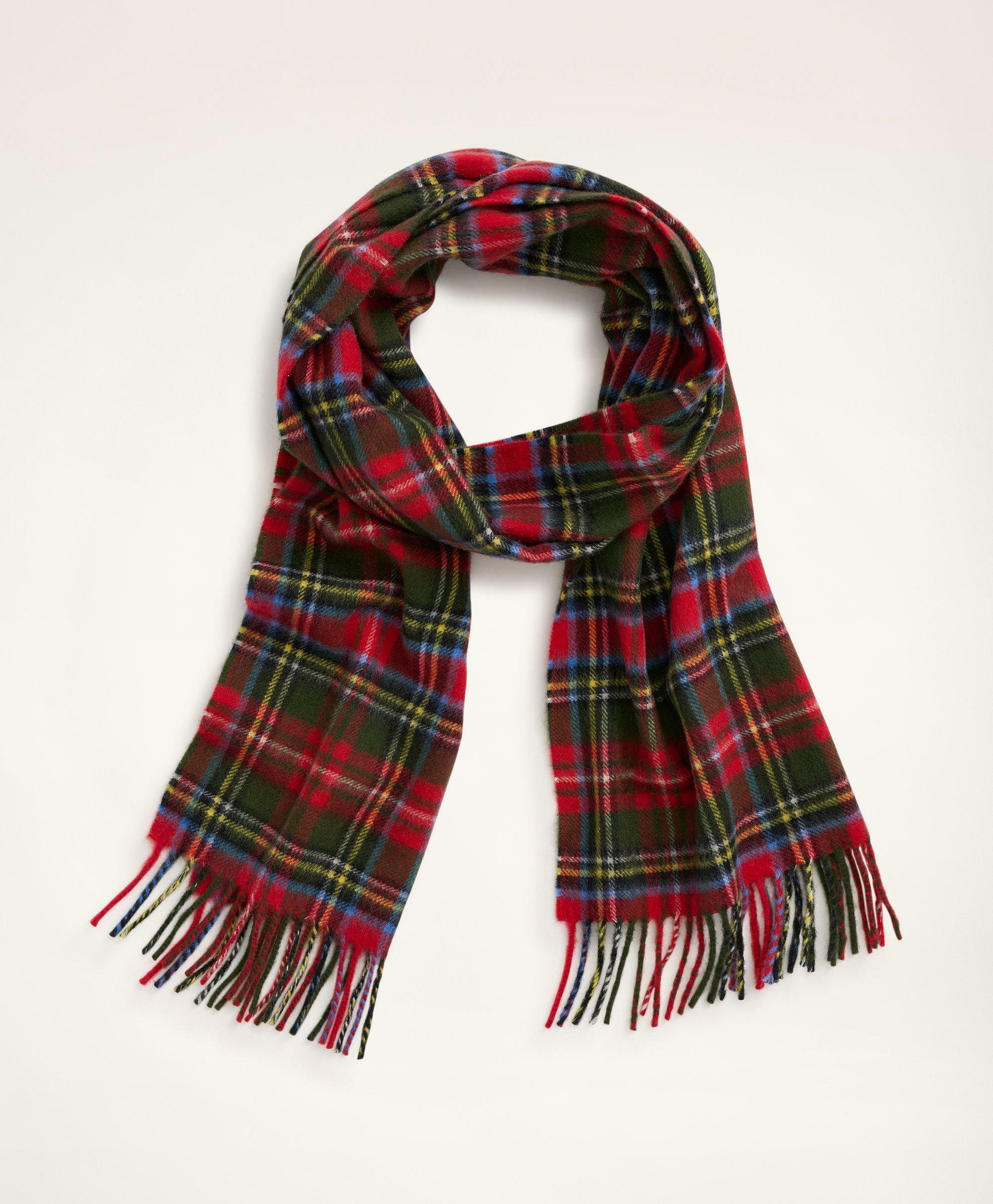 Photo: Brooks Brothers Men's Lambswool Fringed Scarf | Red