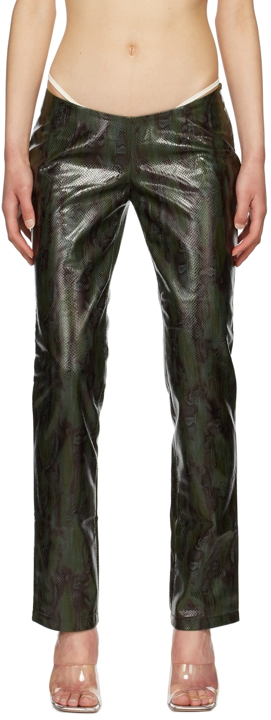 Miaou Brown Cow Print Lou Trousers Miaou