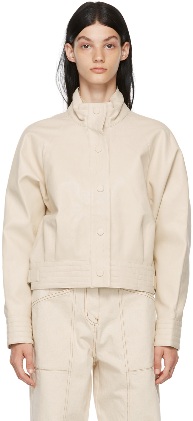 LVIR Off-White Faux-Leather Jacket LVIR