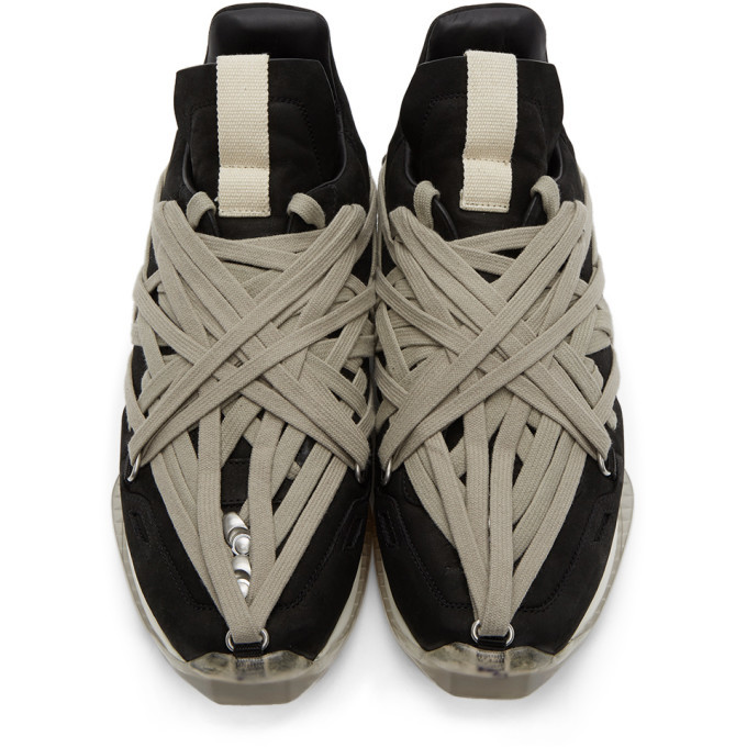 Rick Owens Black Suede Maximal Runner Sneakers Rick Owens