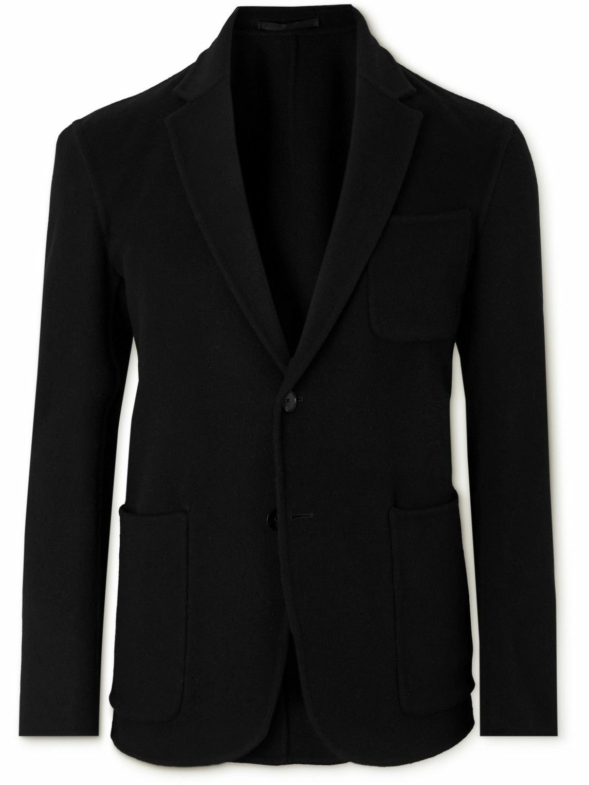 AMARÁNTO Men's Virgin Wool Blend Blazer Blue