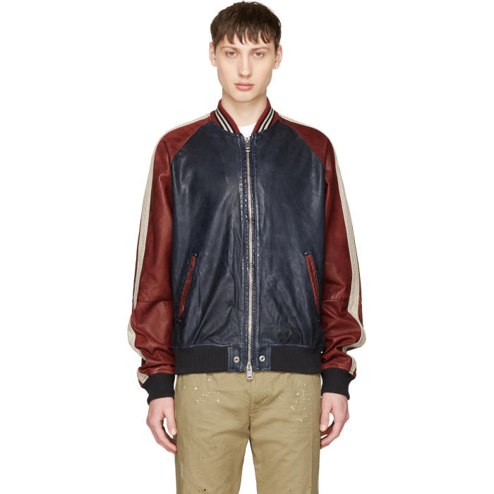 diesel red leather jacket