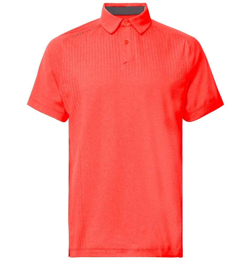 coral under armour polo