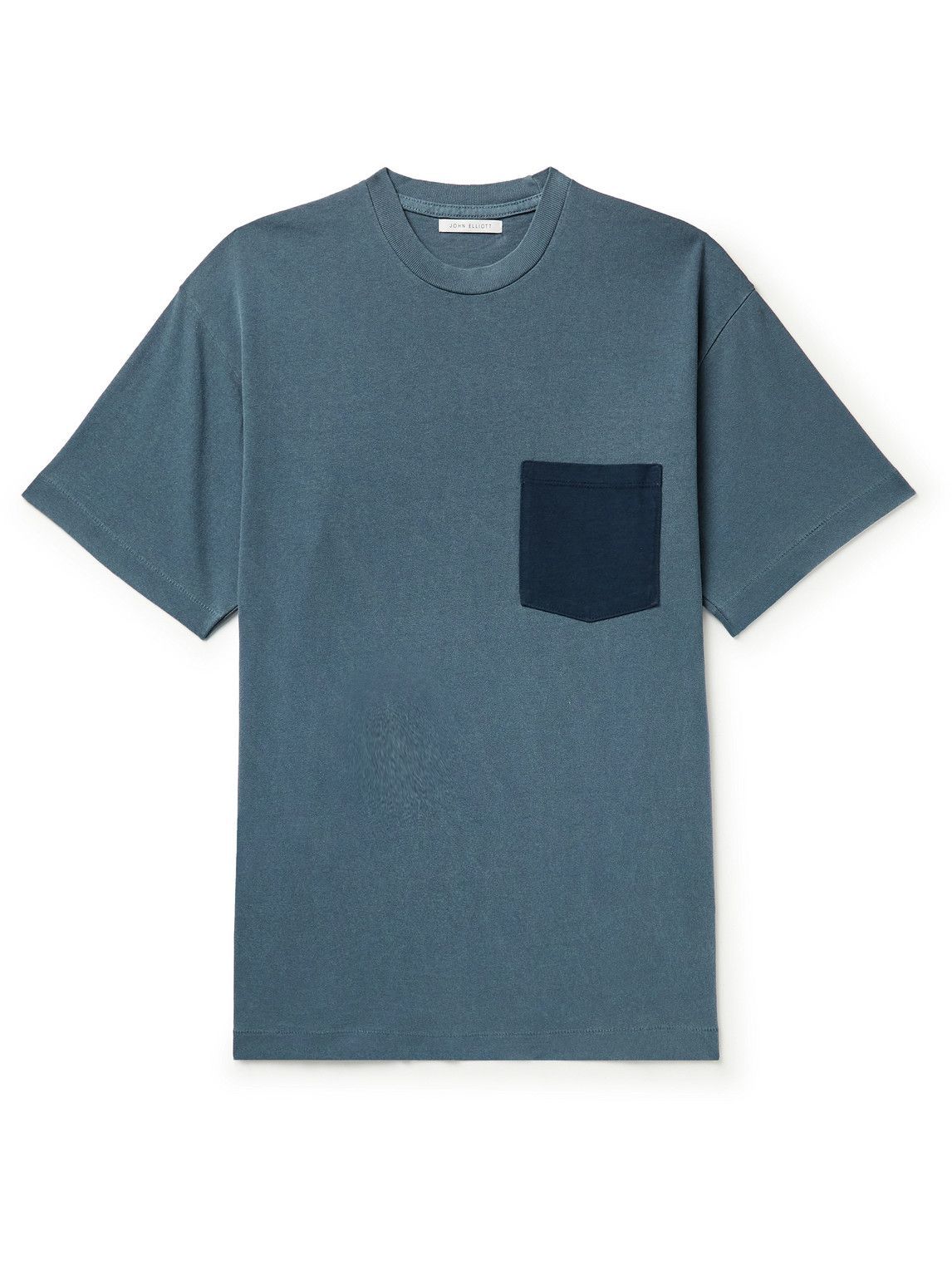 John Elliott - 1992 Two-Tone Cotton-Jersey T-Shirt - Blue John Elliott