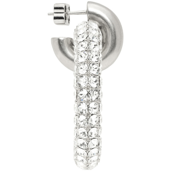 Balenciaga Silver Double Hoop Earrings Balenciaga